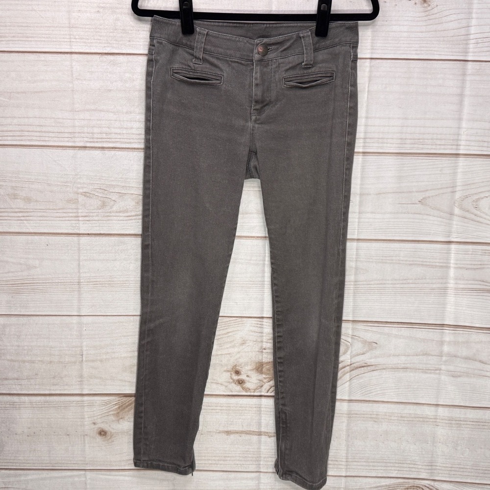 Cabi Jeans Women 2 Grey Style 635 Low Rise Skinny Front Welt Pockets